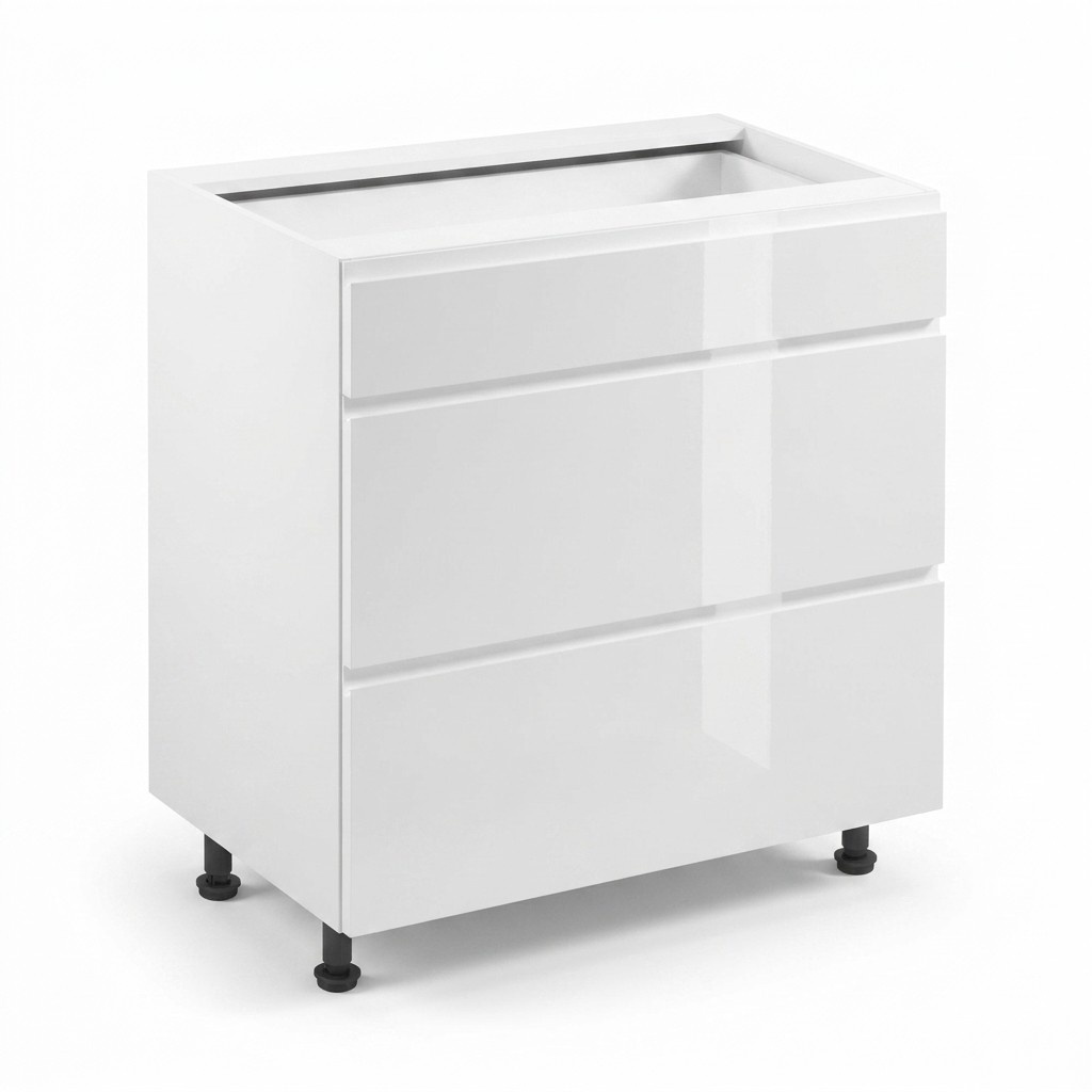 Schubladenschrank Unterschrank Schubladenkommode Küchenschrank Hochglanz