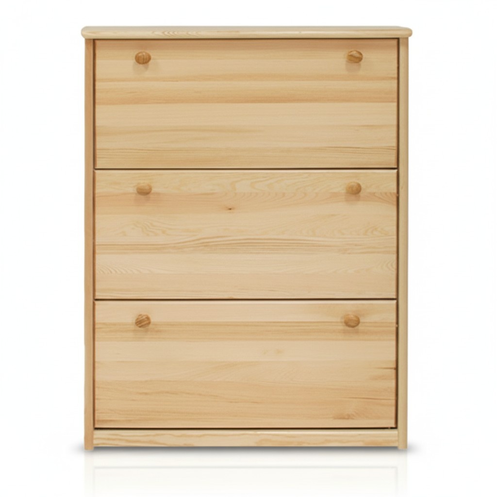 Schuhschrank handgefertigte Kommode Eingangshalle Kommode aus Holz 3 Fächer