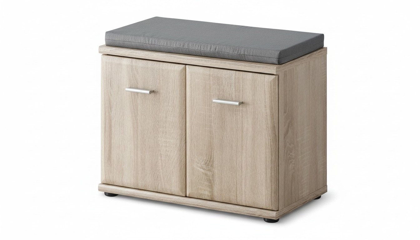 Schuhschrank Holz Möbel Schuhregal Grau Luxus Designer Möbel Moderne