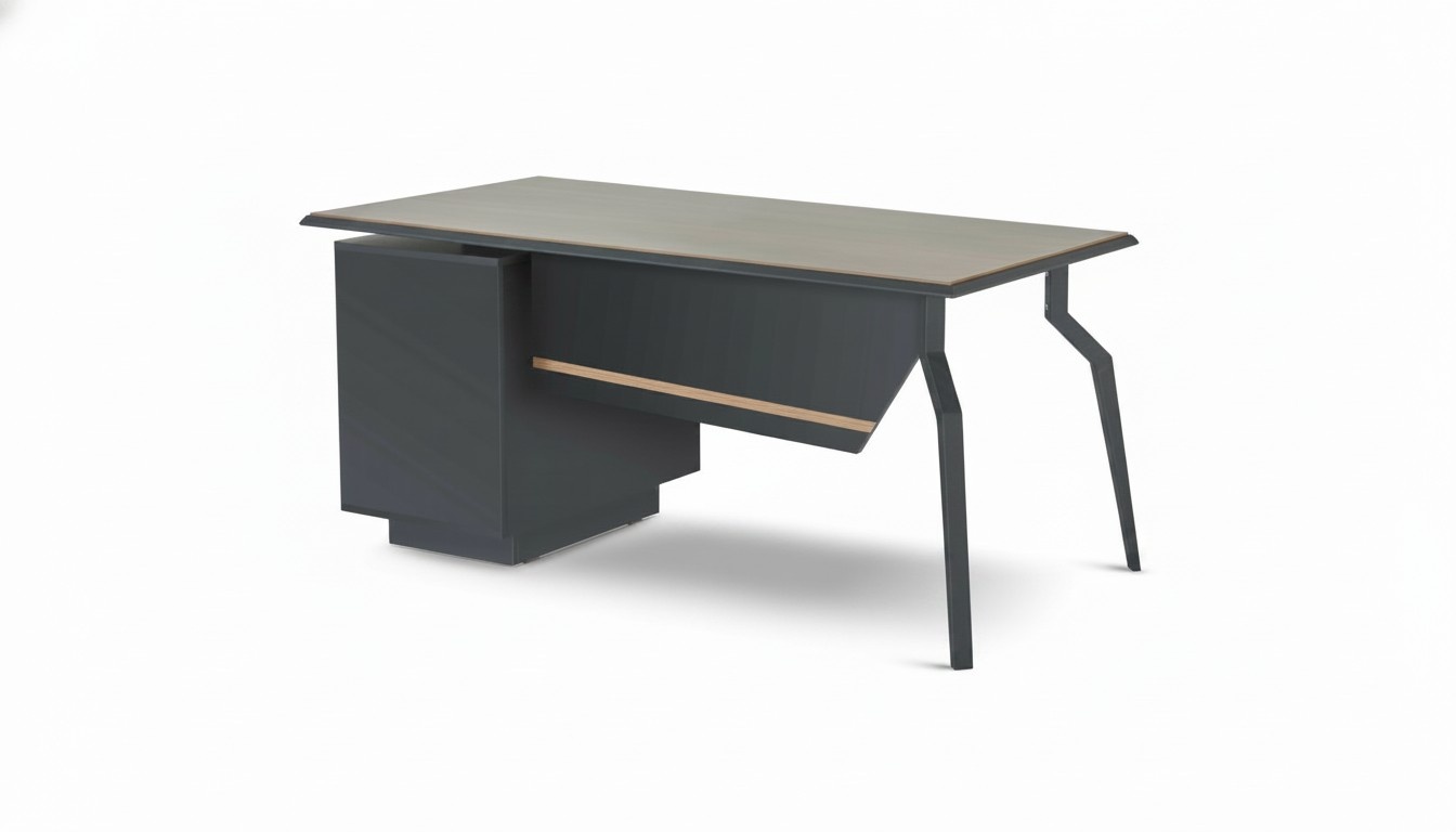 Schwarz-Brauner Schreibtisch Holztische Arbeitszimmer Moderne Möbel