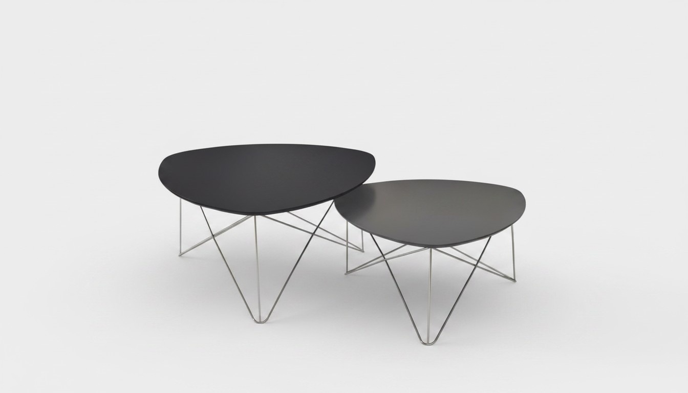Couchtisch Schwarz Wohnzimmertisch Luxus Couchtische 2x Beistelltisch Tisch neu