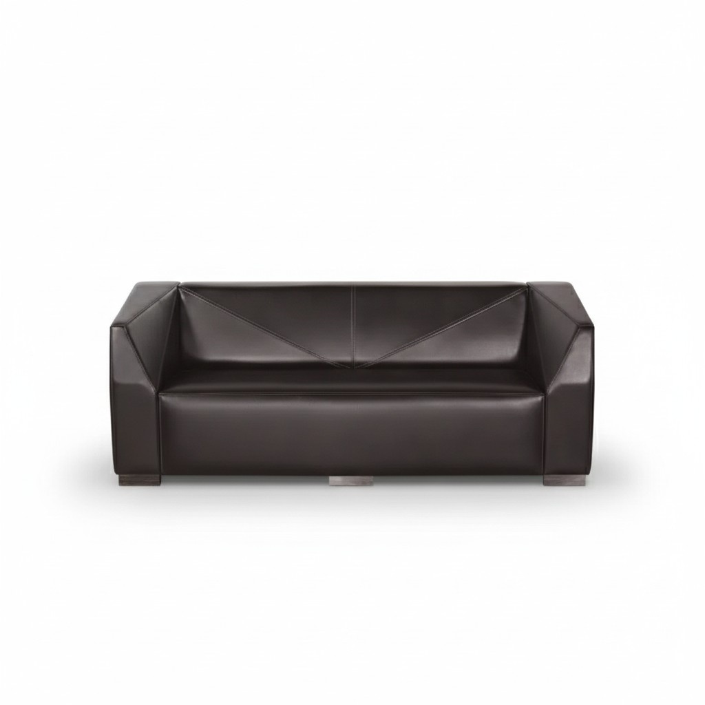 Schwarzer Dreisitzer Arbeitszimmermöbel Textil Couch Luxus Designer Sofa