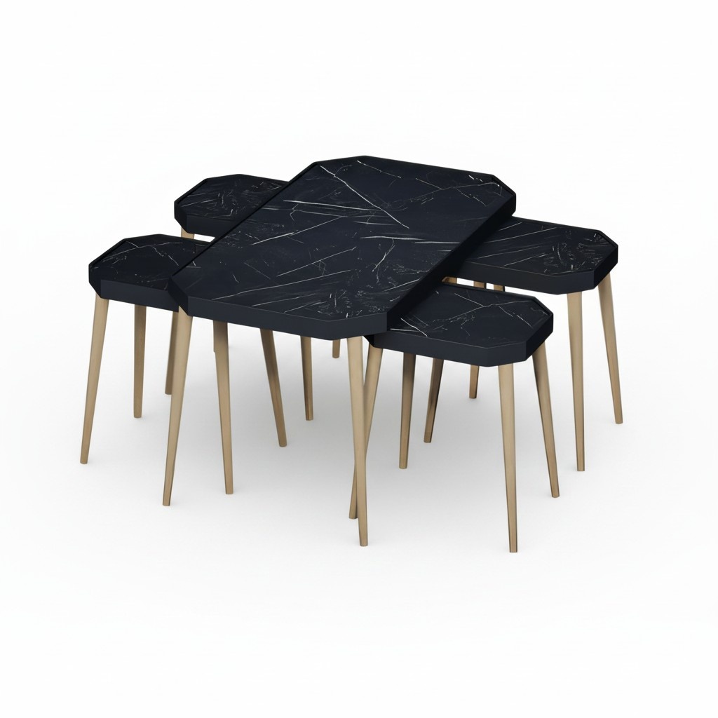 Luxus Beistelltisch Kollektion – Satztisch-Sets, Etagentische & Z-Form Laptoptische (Marmor-, Holz- & Uni-Optik)