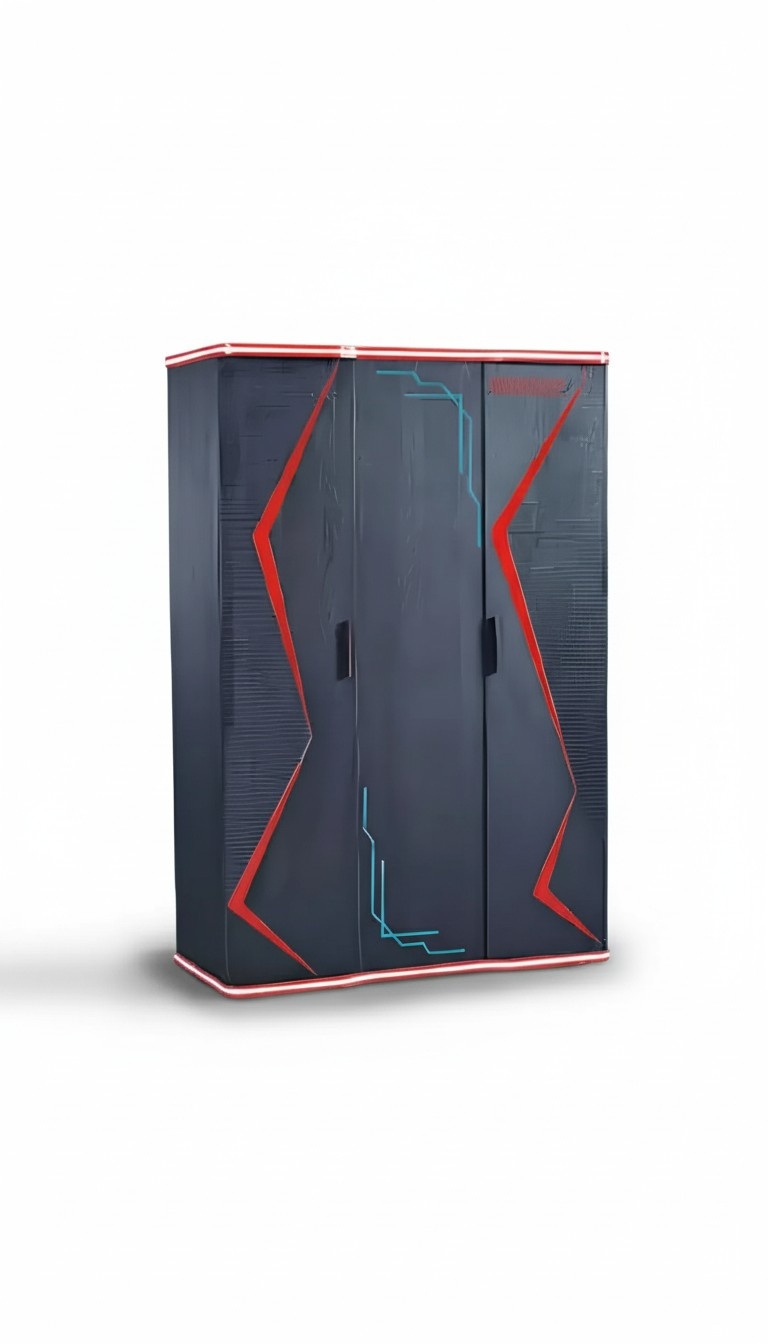 Schwarzer Kleiderschrank Schrank Möbel Schränke Kinderzimmer Holz 131x60x200