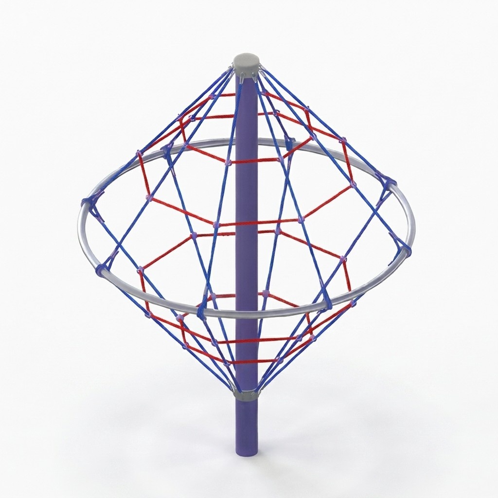 Seilklettergerät Abenteuerkegel Netzpyramide Seilkletterpyramide Hangelkegel
