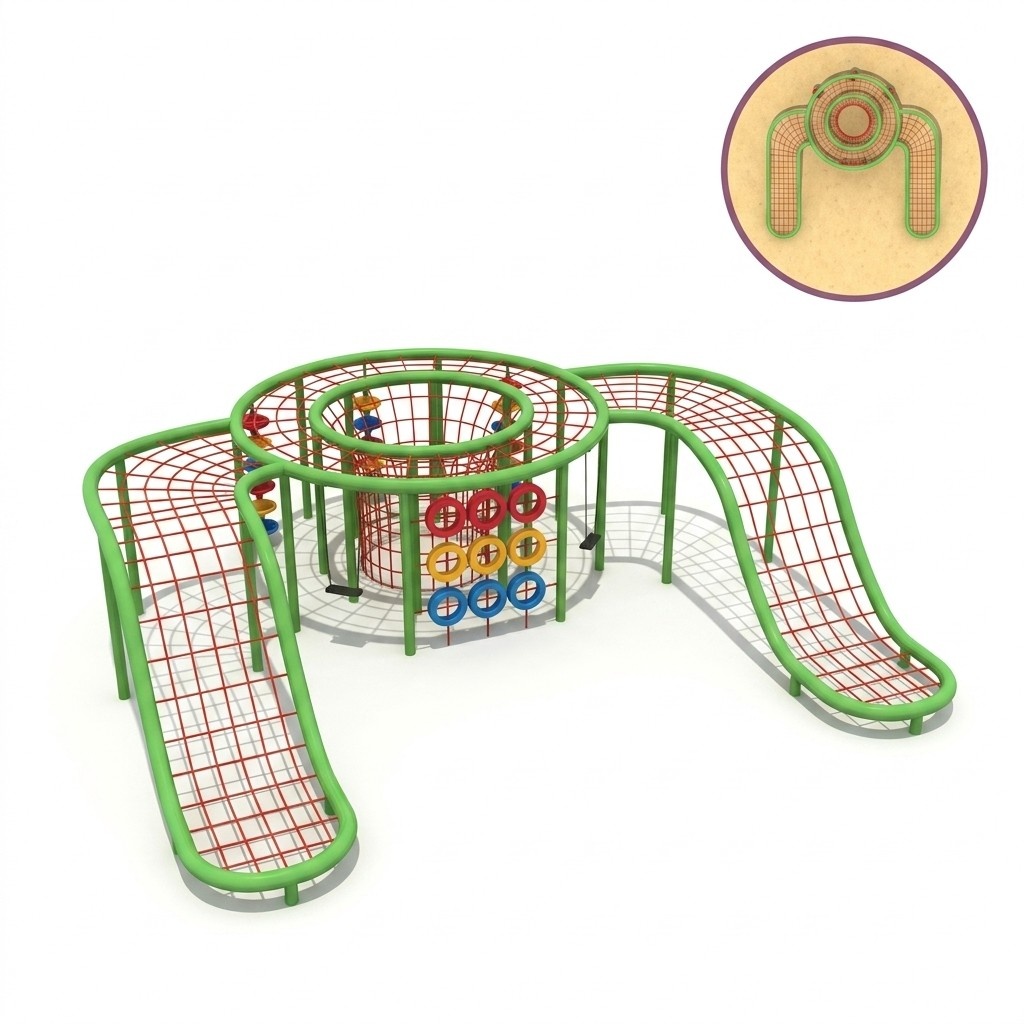 Seilkomplex Ungewöhnliches Seil Design für den Garten Outdoor Spielplätze