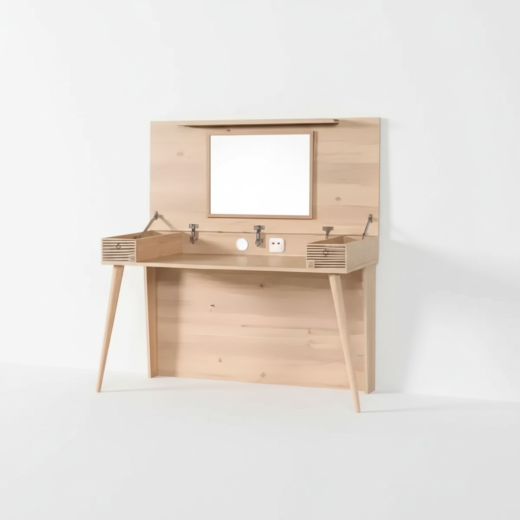 Sekretär Schreibtisch Tisch 130x60x152 Schreibtische Tische Möbel Holz Computer