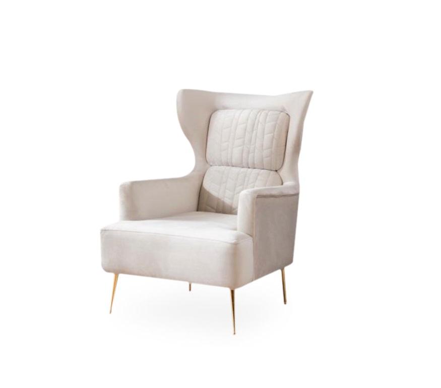 Sessel 1 Sitzer Sofa Textil Stoff Couchen Polster Design Möbel Weiß