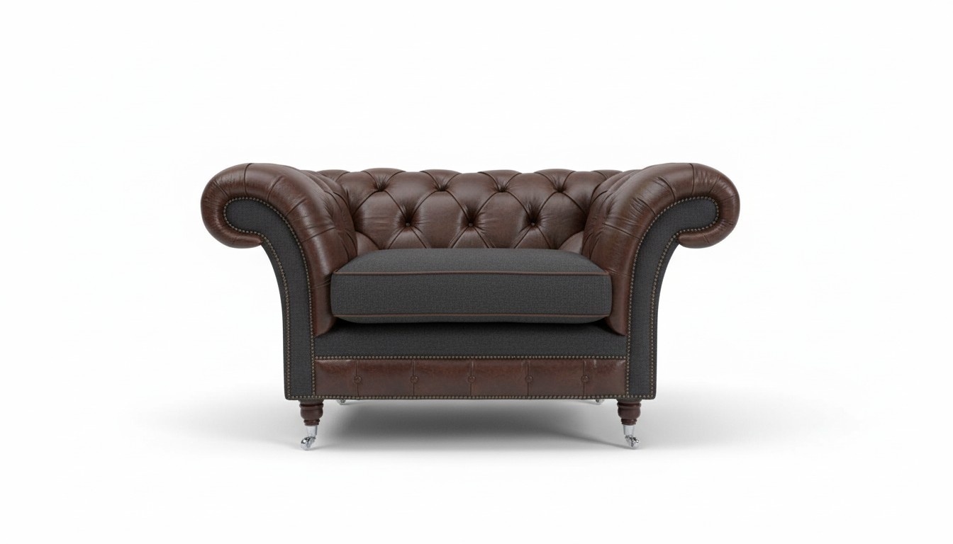 Sessel 1 Sitzer Relax Polster Fernseh Chesterfield Textil Sofa Couchen
