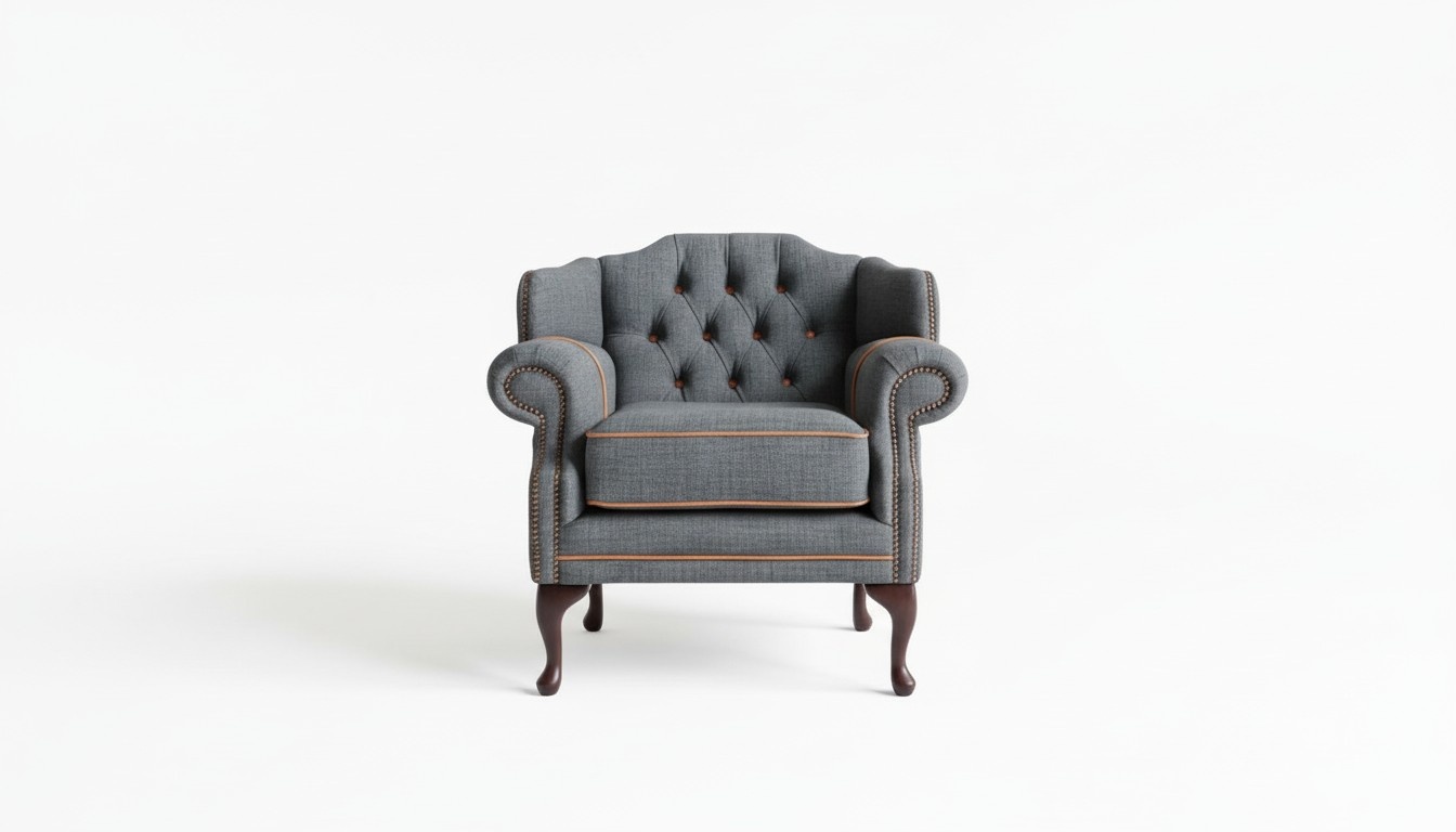 Sessel 1 Sitzer Relax Polster Fernseh Chesterfield Textil Stoff Sofa Couchen