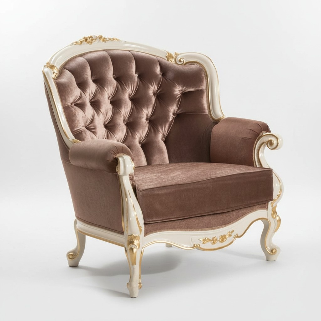 Sessel 1 Sitzer Textil Lounge Luxus Club Polster Sitzer Sessel Design Couch