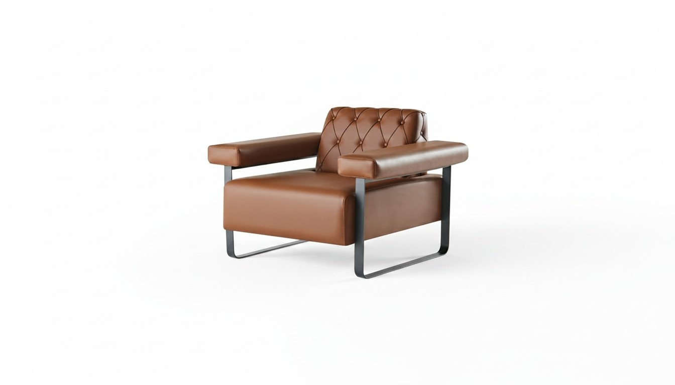 Sessel Braun 1-Sitzer Chesterfield Design Modern Orignal Vielseitig