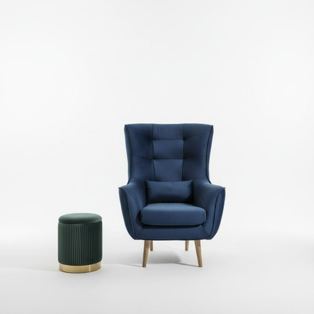 Sessel Club Lounge Designer Lehn Stuhl Polster Sofa 1 Sitzer Fernseh Neu Textil