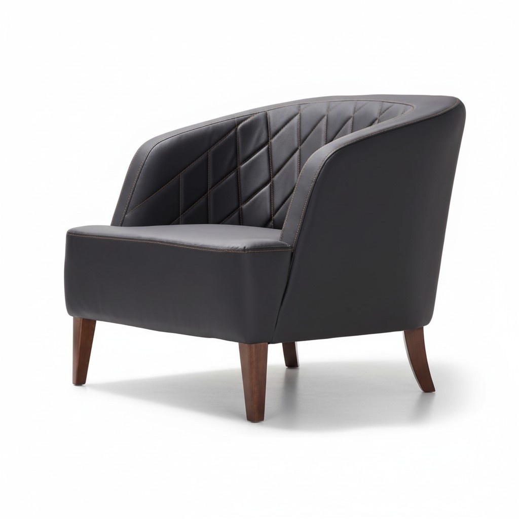 Sessel Design Polster Lounge Sitz Luxus Zimmer Warte Leder Stuhl