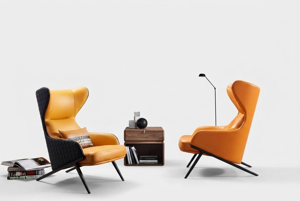 Sessel Design Schlagen Relax Club Lounge Einsitzer Polster Stoff Leder