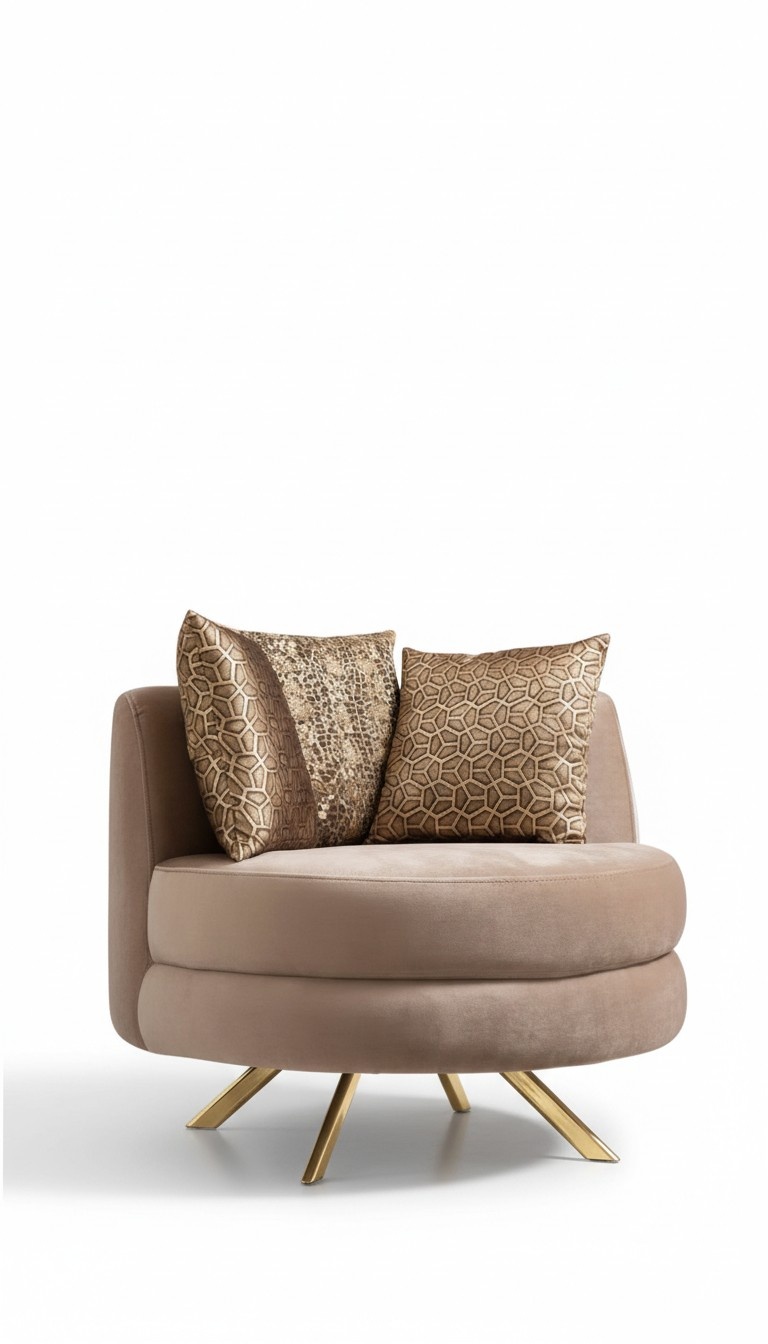 Sessel Luxus Design Möbel Klassisches Stil Design Textil Wohnzimmer Lounge Neu