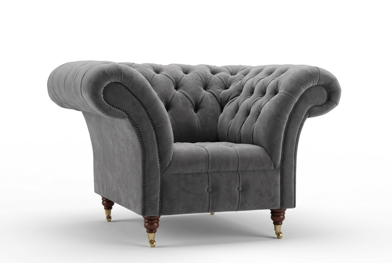 Sessel Metall Design Lounge Club Stuhl Sitz Relax Luxus Zimmer Warte Neu