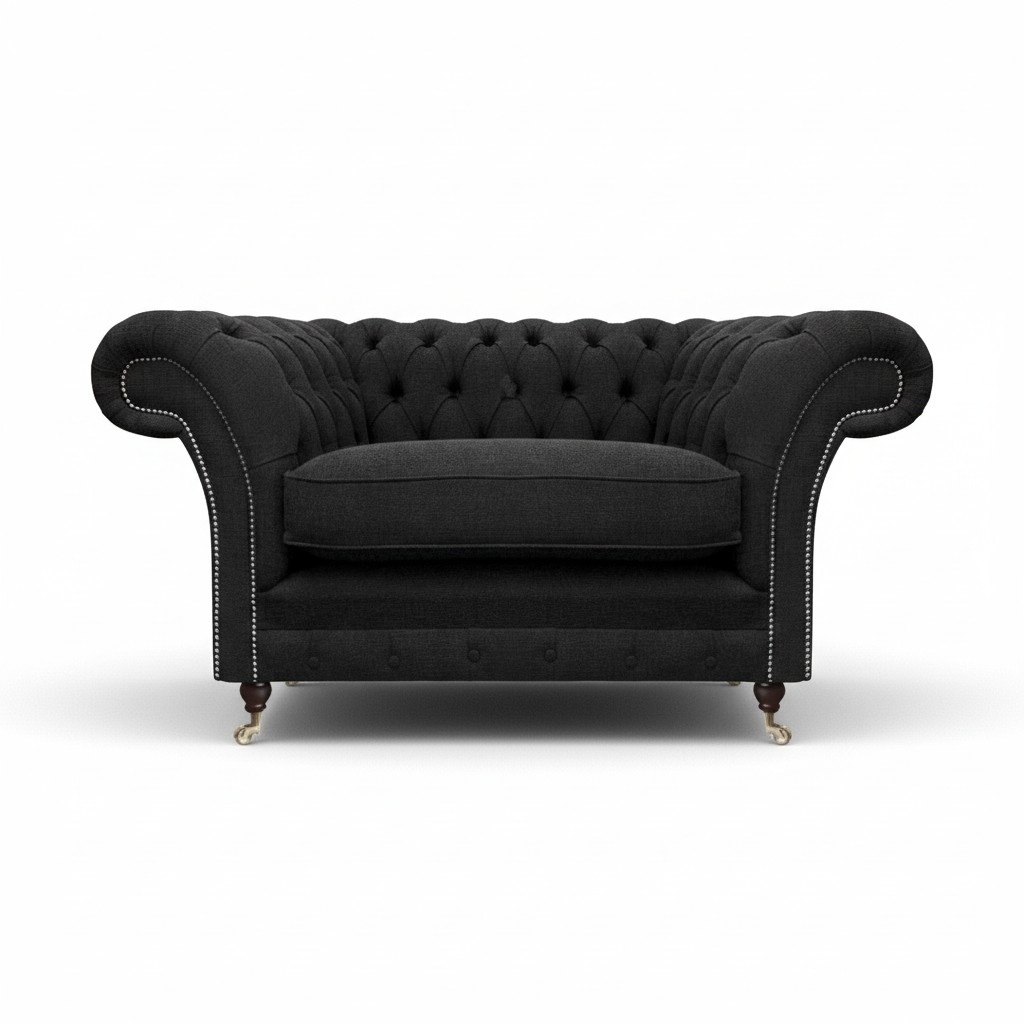 Sessel Neu Schwarz Chesterfield Designer Wohnzimmer Polstersessel Einrichtung