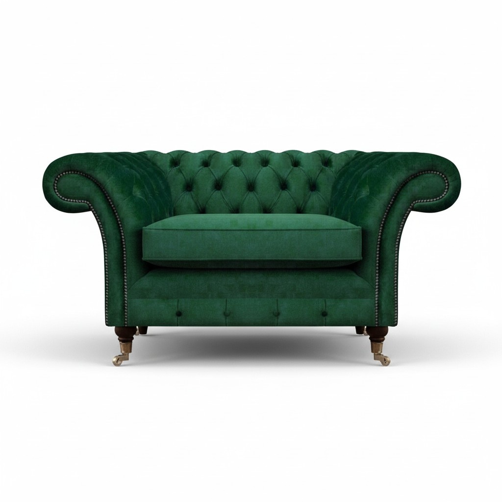 Sessel Polstermöbel Wohnzimmer Textil Chesterfield Polstersitz Einrichtung