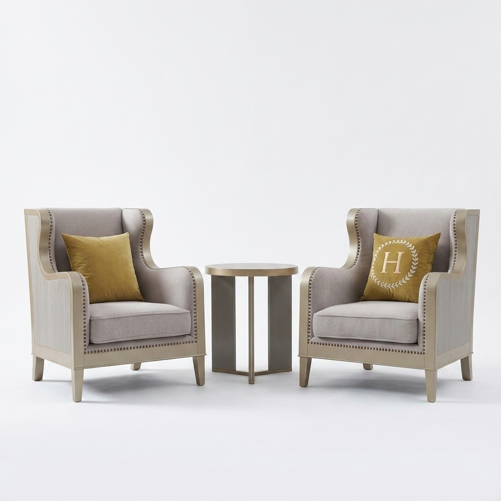 sessel Set Polster Einsitzer 2x Lounge club design stühle luxus möbel hotel neu