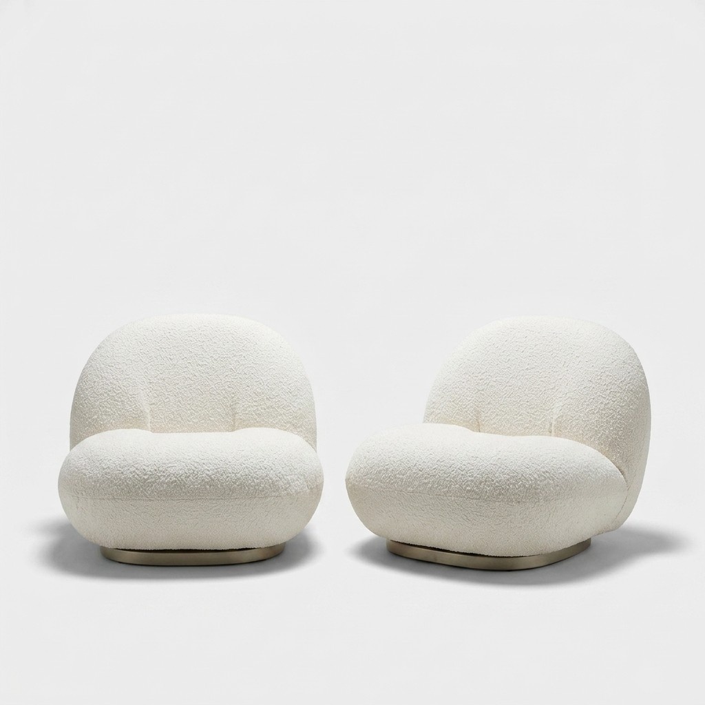 Sessel Stoff Relax Sitz Design Couch Lounge Textil Sitzer Weiß Möbel Einsitzer