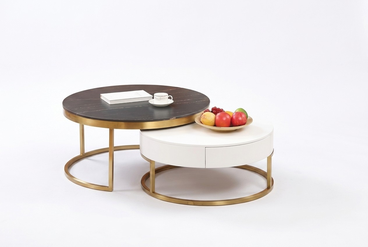 Set 2x Couchtisch Kaffeetisch Beistelltisch Designer Wohnzimmertisch Tische