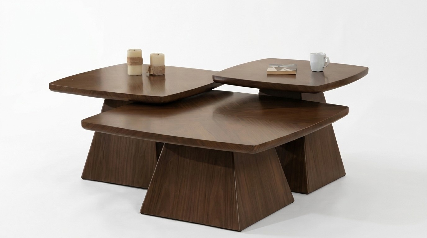 Set 3x Couchtische – Designer Kaffeetische stilvolle Wohnzimmermöbel neu modern