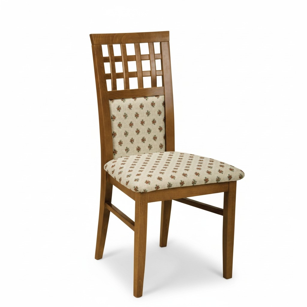 Set 4x Designer Stuhl Leder Lehnstuhl Polster Stühle Gastro Esszimmer Holz