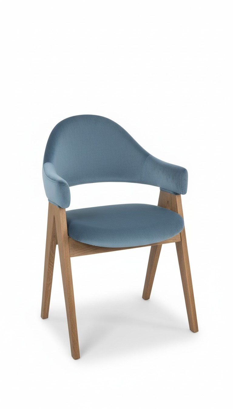 Set 4x Stuh Luxus Design Polster Massiv Holz Stühle Sitz Büro Office