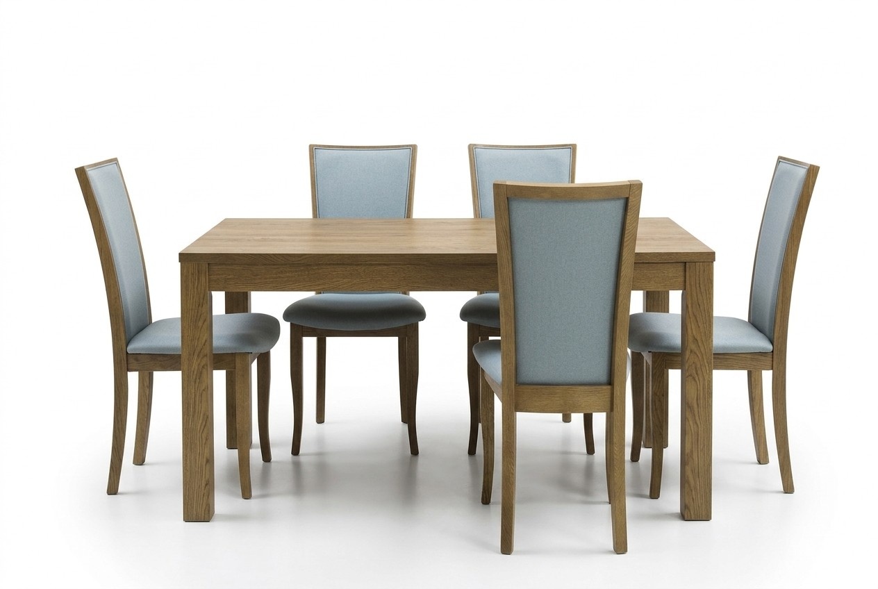 Set 6x Stühle Luxus Design Polster Massiv Holz Büro Office Esszimmer