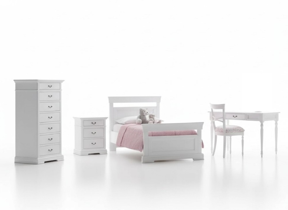 Set Bett Kleiderschrank Schreibtisch 4tlg. Komplett Jugendzimmer Neu