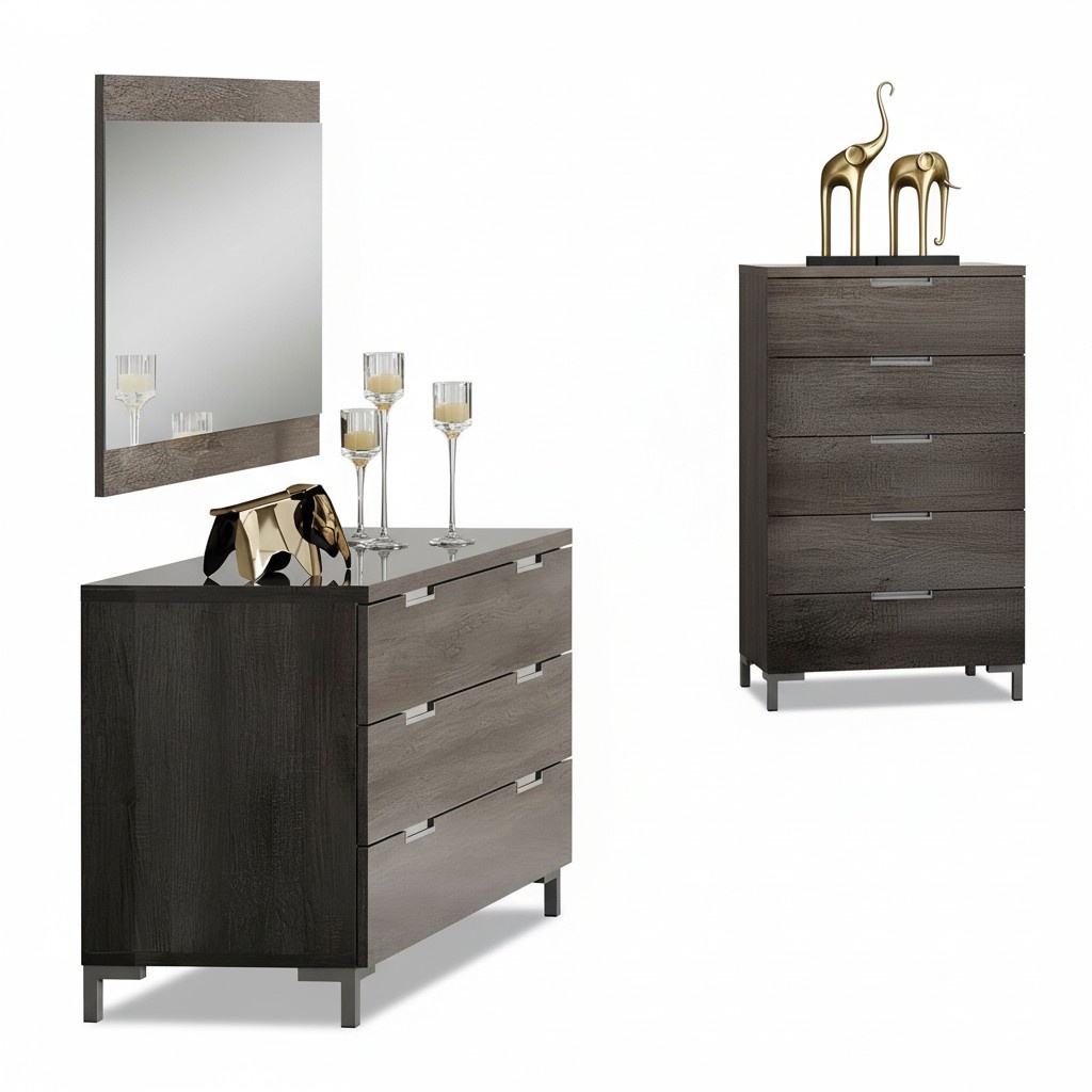 Set Kommode Spiegel Holz Kommoden Kommodenschrank Modern Gruppe Sideboard Möbel