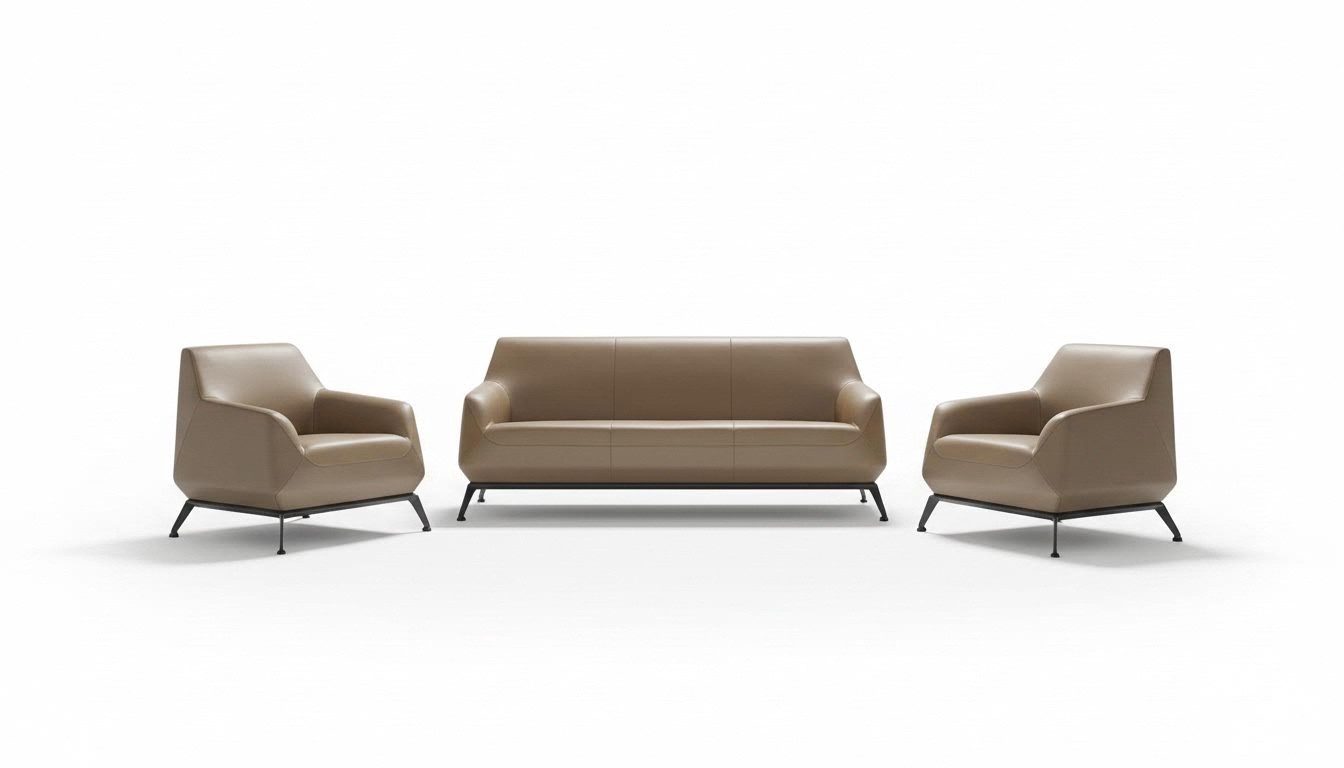 Set Ledersofa Couch Wohnlandschaft 311 Sitzer Garnitur Design Modern