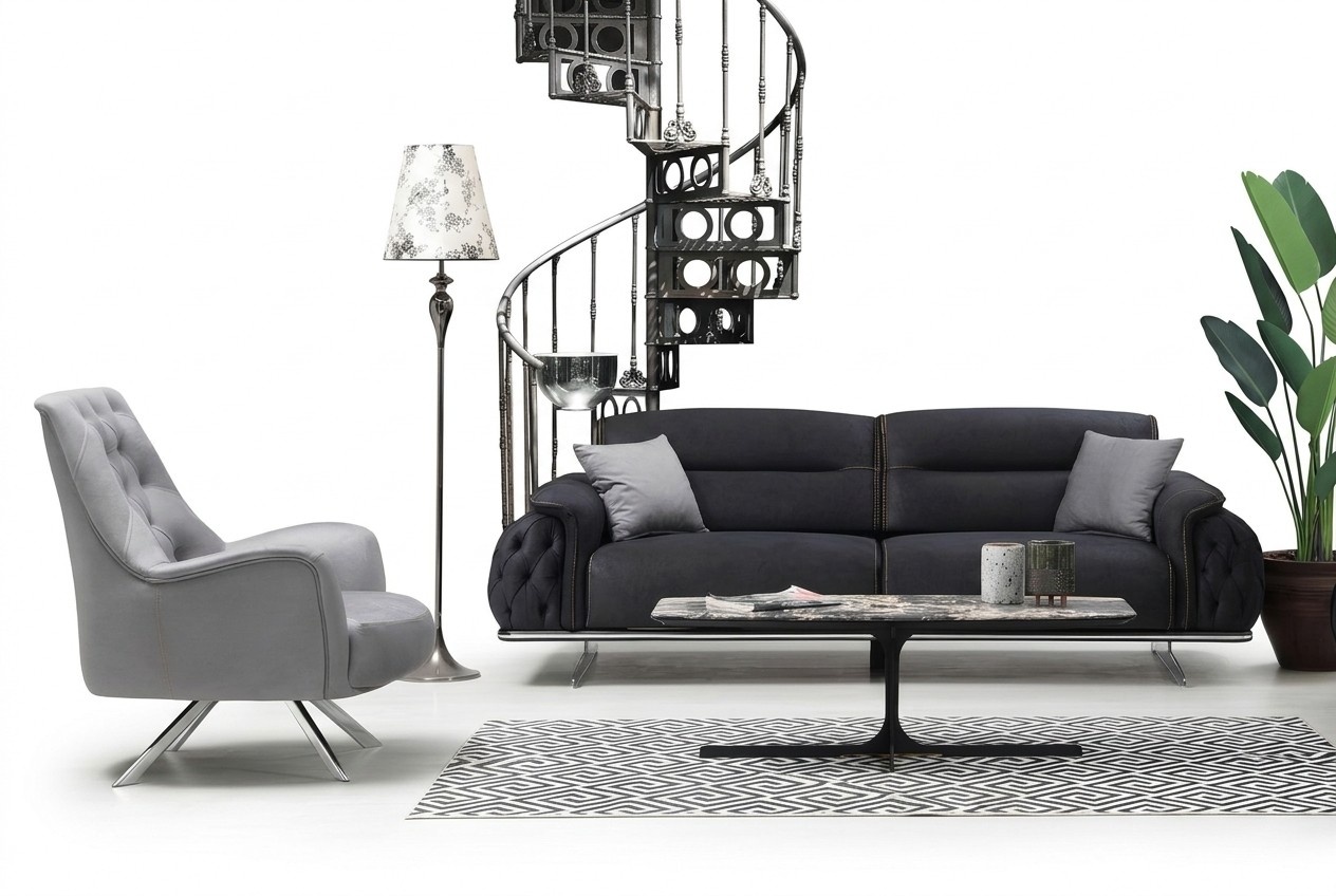 Set Sofagarnitur 3+1 Sitzer Polstergarnitur Luxus 2tlg Wohnzimmer Möbel Sofa