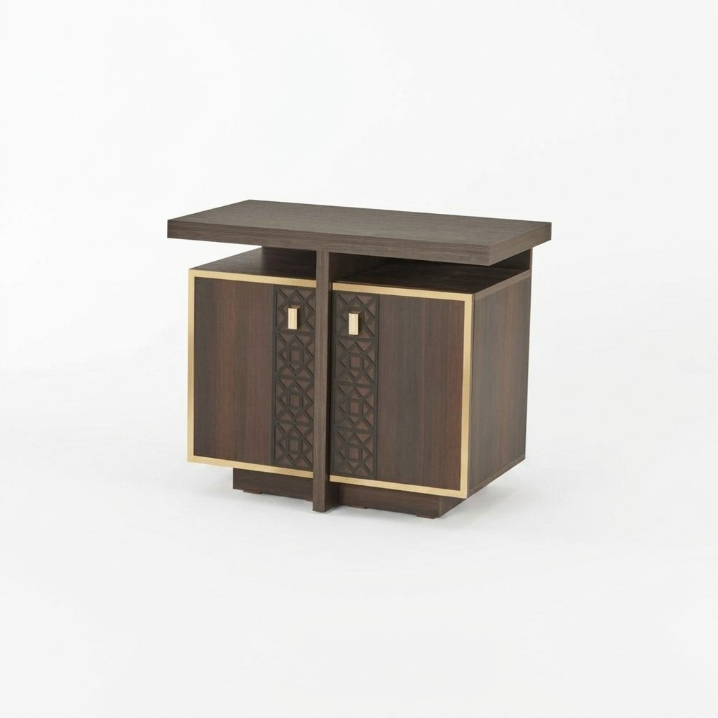 Sideboard Braun mit Türen Einfarbig Modern Arbeitszimmer Aktenschrank