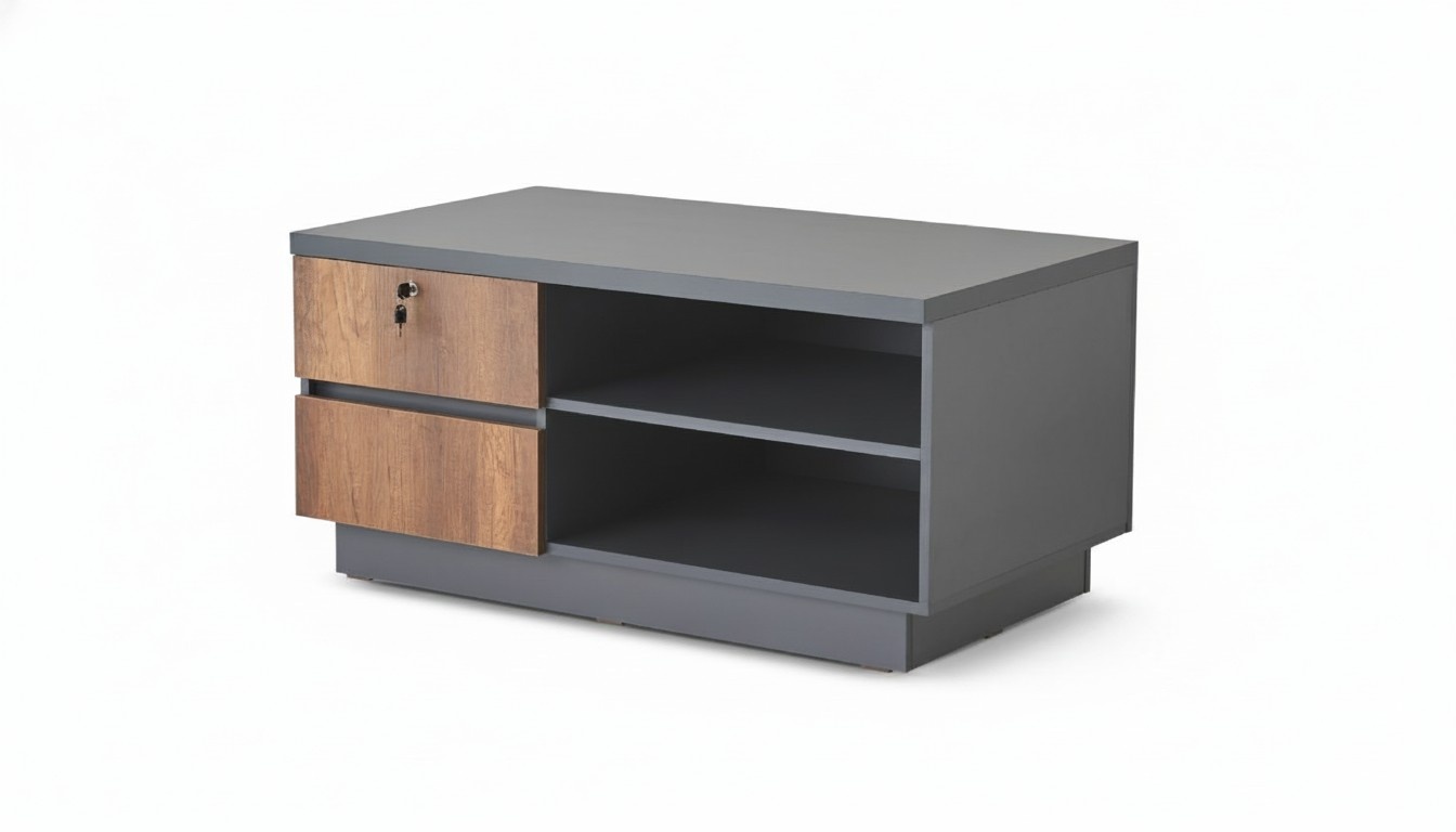 Sideboard Grau Braun Zweifarbig Modern Design Rechteckig Arbeitszimmer