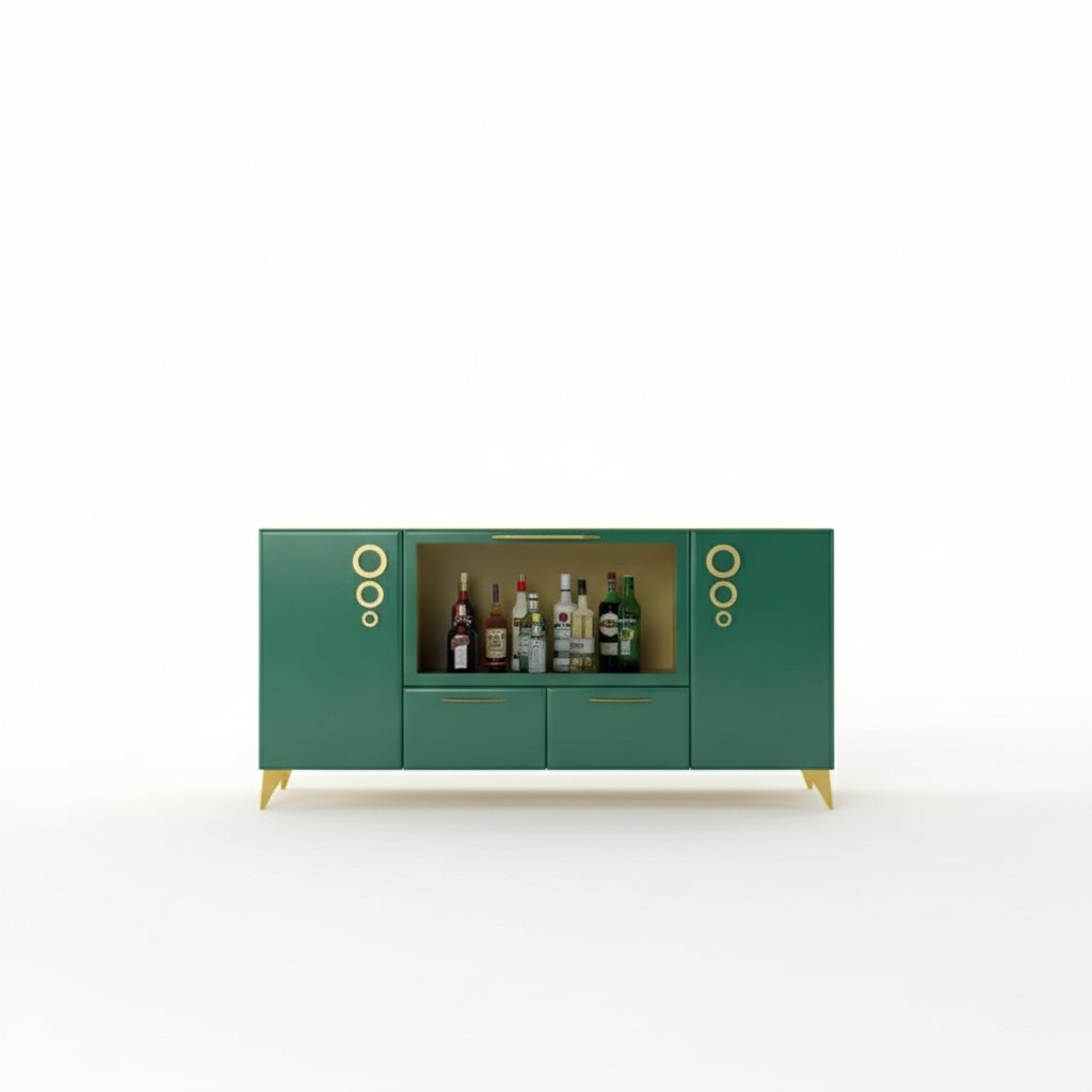 Sideboard Luxus Grüne Konsole Sideboards Modern Wohnzimmer Kommoden Holz