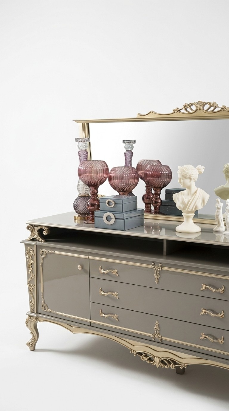 Sideboard mit Spiegel Wohnzimmer Design Neu Möbel Konsole Sideboard Holz