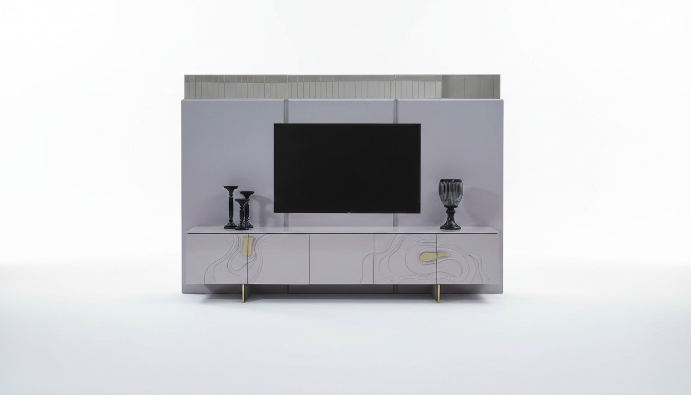 Sideboard RTV Lowboard TV Ständer Rosa Holz Modern Wohnzimmer Schrank