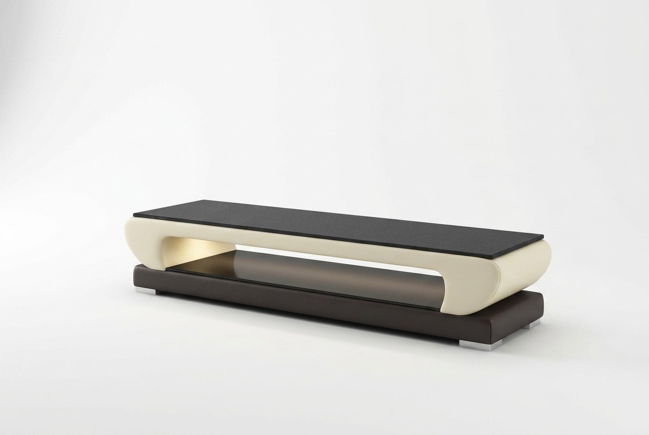 Sideboard rtv tv Leder Glas Tisch Fernseh Schrank Tisch Designer lowboard