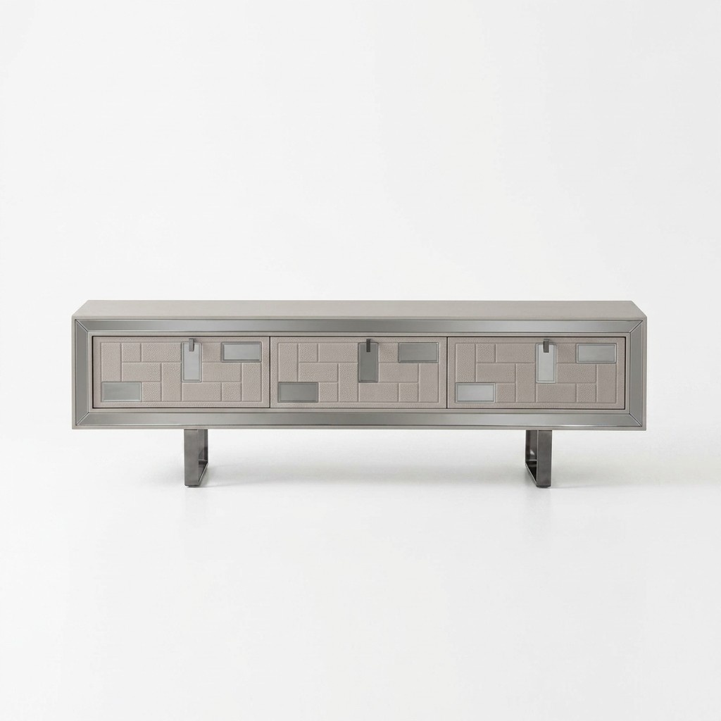 Sideboard TV Ständer RTV Lowboard Wohnwand Holz Weiß Möbel Wohnzimmer