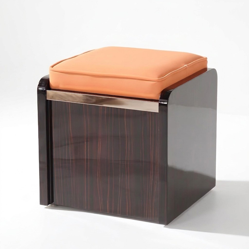 Sitz Polster Bank Polster Sitz Hocker Bank Textil Stoff Holz Stil Designer Neu