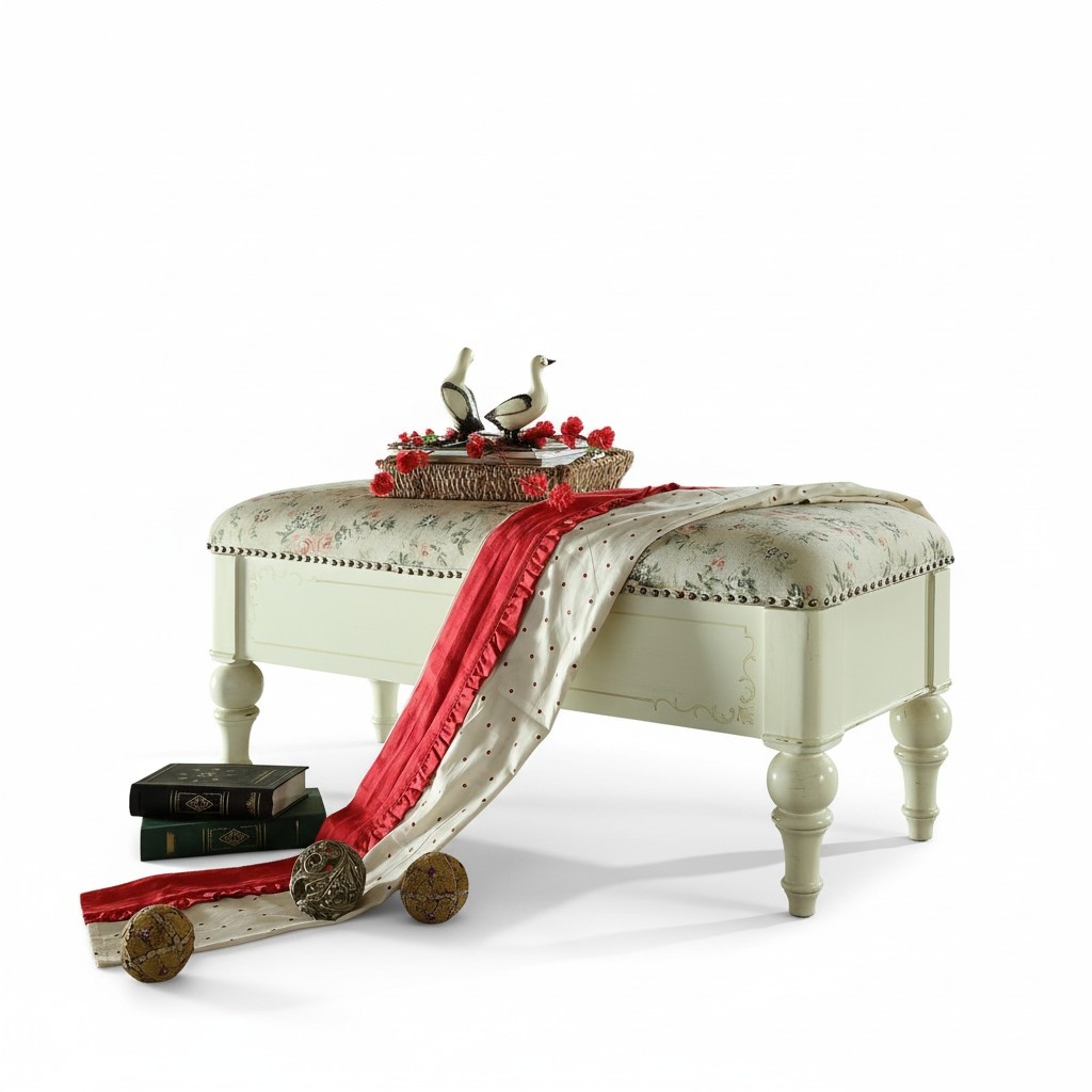 Sitz Textil Polster Bank Polster Sitz Hocker BankStoff Holz Stil Designer Neu