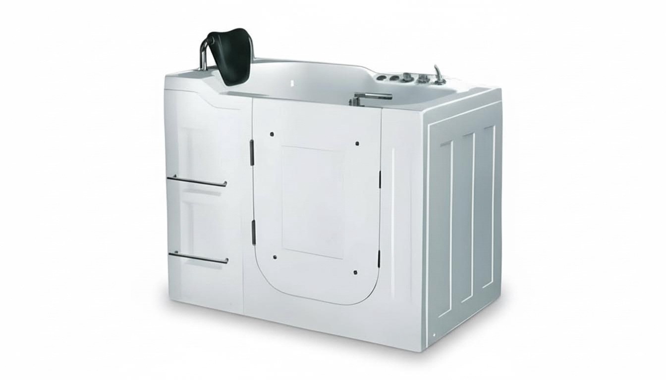 Sitzbadewanne Bad Massagewanne Badewanne mit Whirlpool-Funktion Wanne 130x80 cm