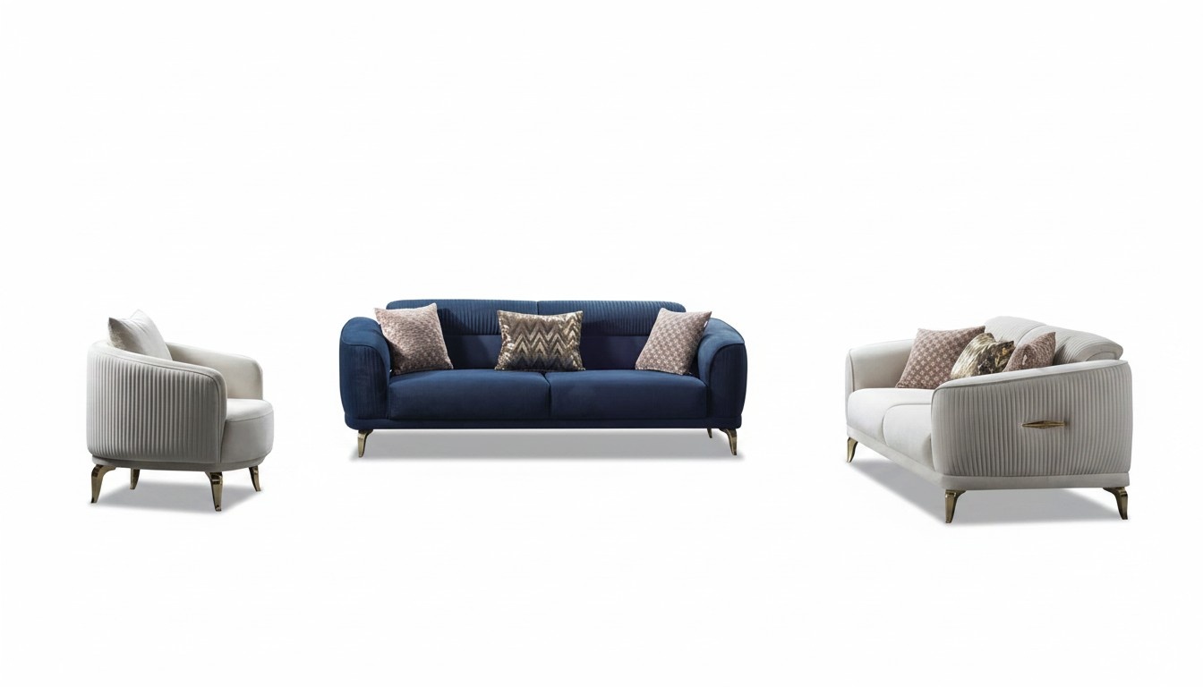 Sitzgarnitur Sofa-Set Wohnlandschaft Wohnzimmergarnitur Polstergarnitur Couch