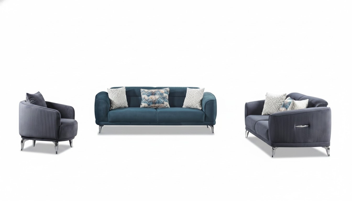 Sitzgarnitur Sofa-Set Wohnzimmergarnitur Wohnlandschaft Polstergarnitur Couch