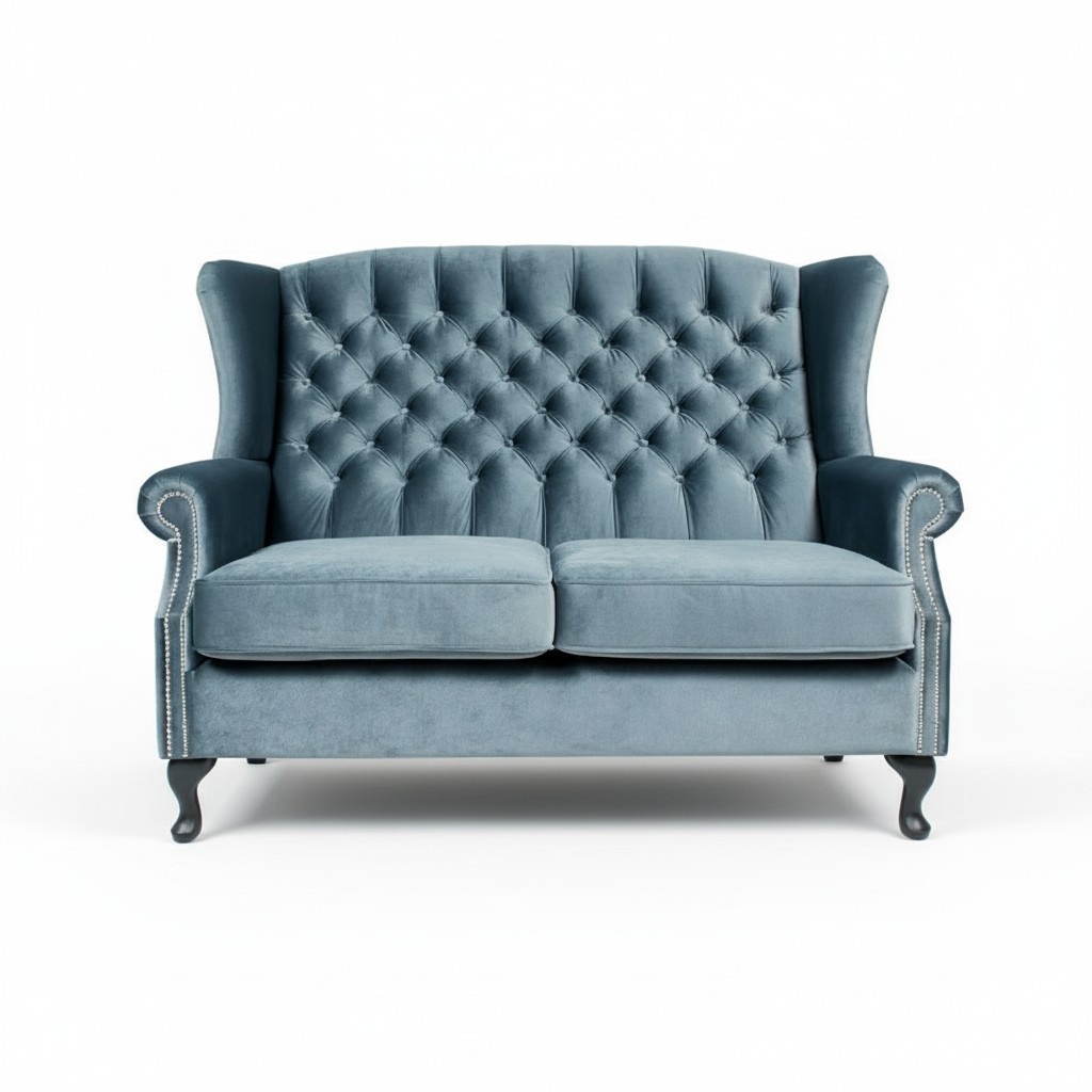 Sofa 2 Sitzer Chesterfield Polster Design Luxus Couch Sofas Ohrensessel