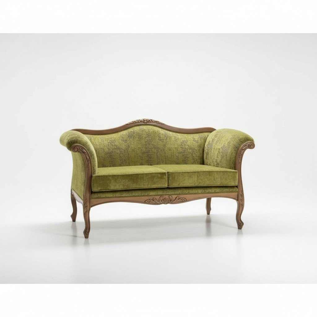 Sofa 2 Sitzer Textil Holz Polster Couch Sofas Design Luxus Neu Sofa