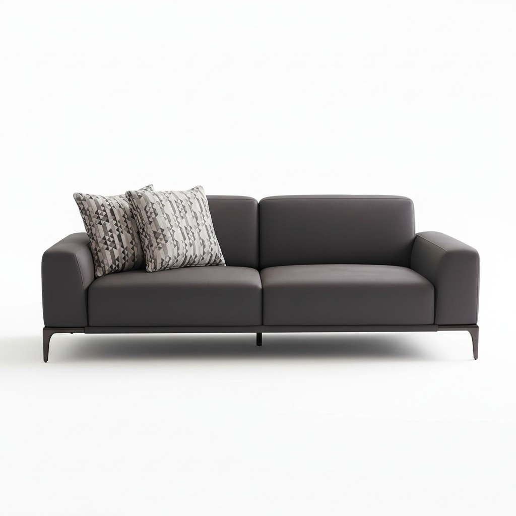 Sofa 3Sitzer Braun Sofas Stil Luxus Wohnzimmer Modernes Design Polster