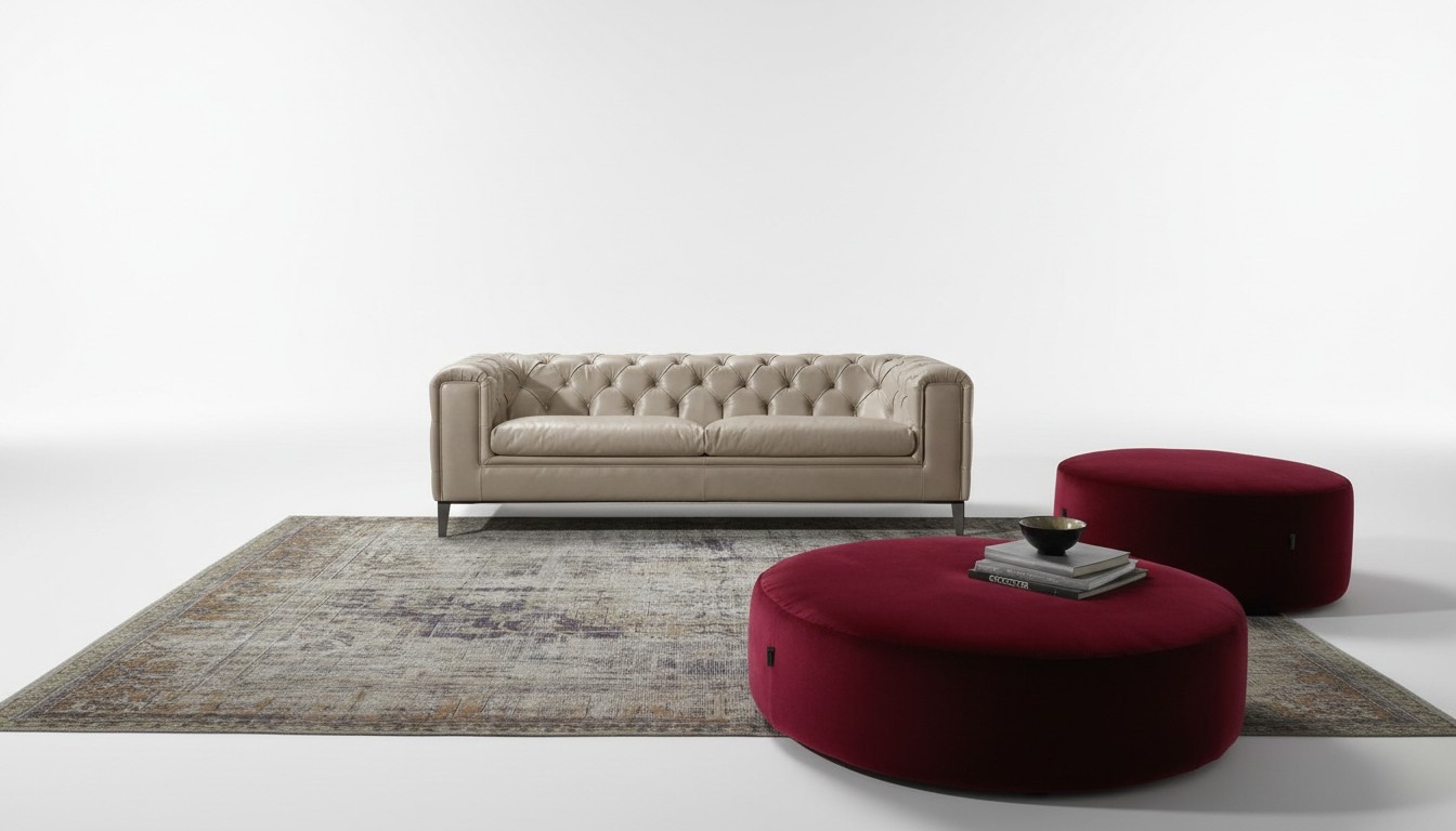 Sofa 3 Sitz Wohnzimmer Chesterfield Möbel Design Luxus Italienischer Stil Beige